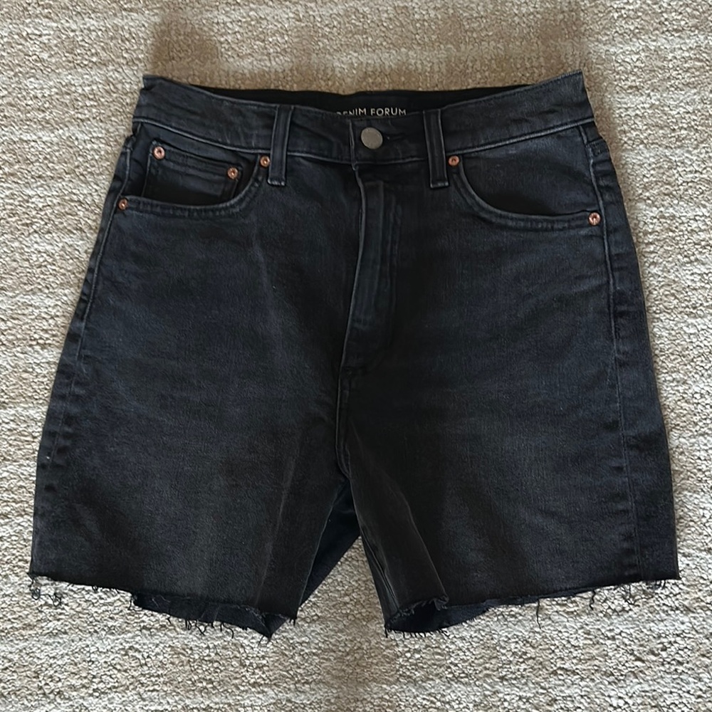 Denim Forum Charcoal Cutoff Shorts